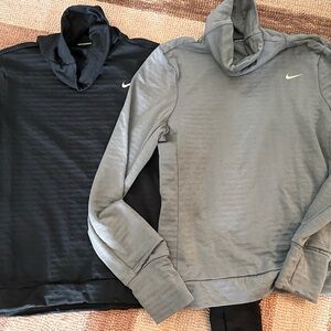 Nike Therma Fit Small lot of 2 Black & Gray tops